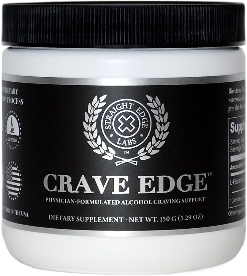 Crave Edge alkoholi iha tugi, arsti poolt formuleeritud antialkoholi asendusjook, lõpetage joomine, maksa detox, kiire tegutsemine, suured pillid või halb maitse (150G pulber, 30 serveerimist)