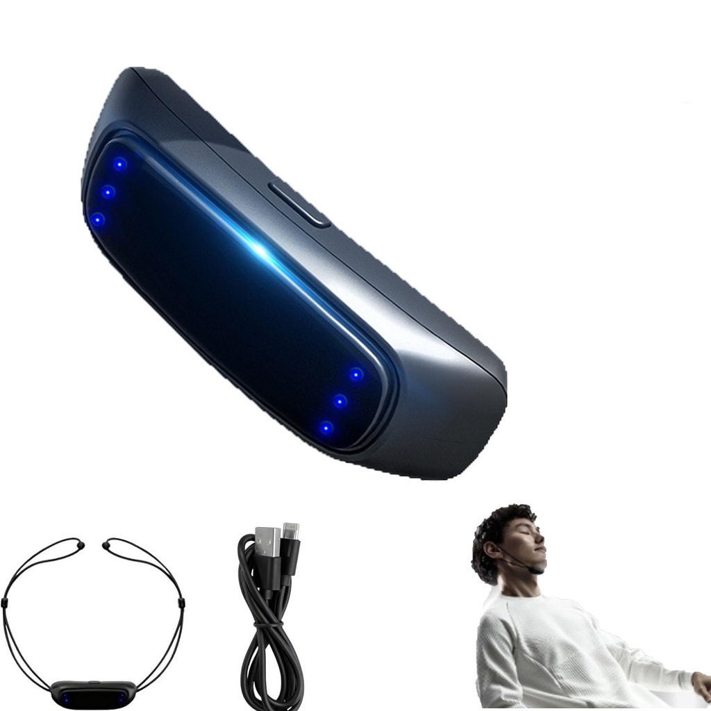 Anti-Snoring Device with 6 Adjustable Modes, Long Battery Life,Noise-Canceling & Silent Operation with Feedback Sleep, Ergonomic Design, Electronic Snore Stopper for Men and Women (1PCS)