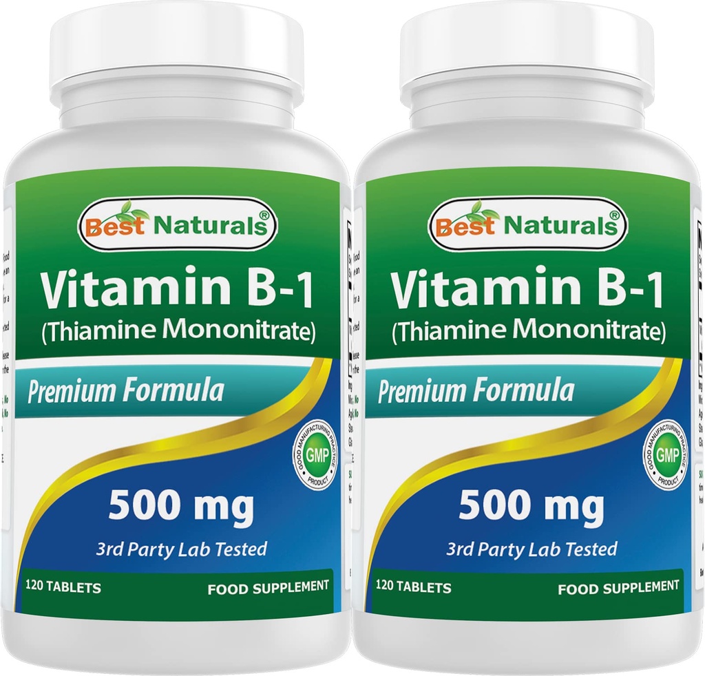 Parimad looduslikud B1-vitamiin kui tiamiinmononitraat 500 mg tabletid (120 loend (2. pakend))