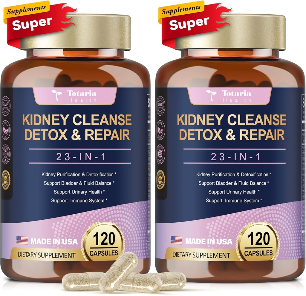 Totaria (2 P) Neerud ja maks Puhasta Detox & Remont Kapslid, Chanca Piedra & Cranberry Pills Maks & Neerud Support Täiendav tugevus Kivid Lahusti, kuseteede Tervis Naine