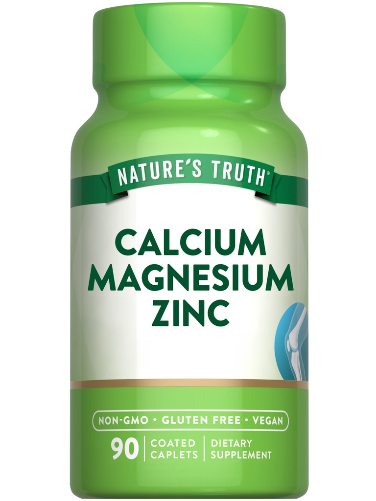 Looduse Tõde Kaltsium Magneesium Tsink | 90 Kaetud Caplets | Vegan, Mitte-GMO ja Gluteenivaba Lisand