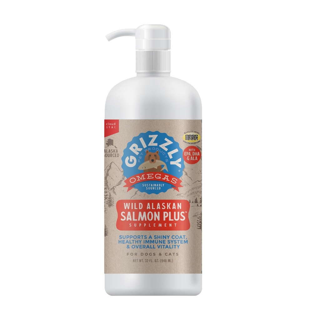 Grizzly Pet Products Salmon Plus Omega 3-6-9 toidulisand koertele ja kassidele, 32 Ounce