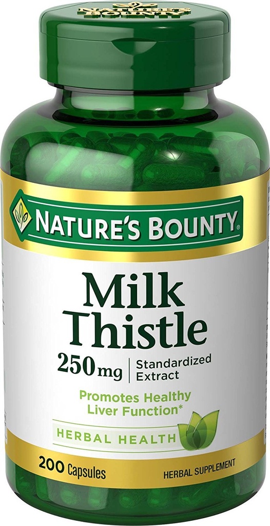 Nature's Bounty Milk Thistle 250 mg kapslid 200 ea