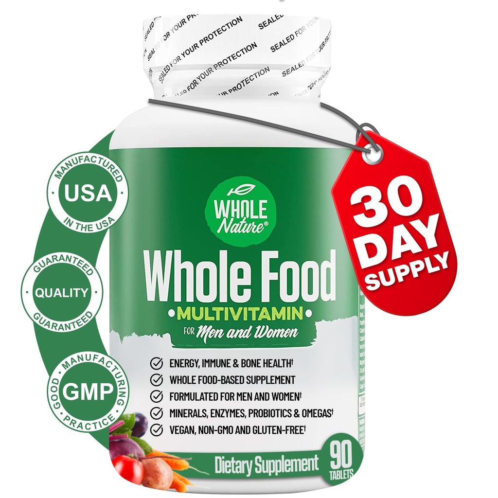 Terve toit Multivitamiin meestele ja naistele Täielik igapäevane supertoit Vitamiinid Plus mineraalid Seedeensüümid, probiootikumid ja omegas. Taimne multivitamiin, mitte GMO (1)
