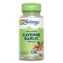 SOLARAY Cayenne küüslauk 540 mg - Cayenne Pepper ja küüslaugu täiendused kapsaitsiiniga - 40 000 soojusühiku tarnimine - GMO projekt kontrollitud, vegan, 60-päevane garantii - 100 serveerimist, 100 VegCaps