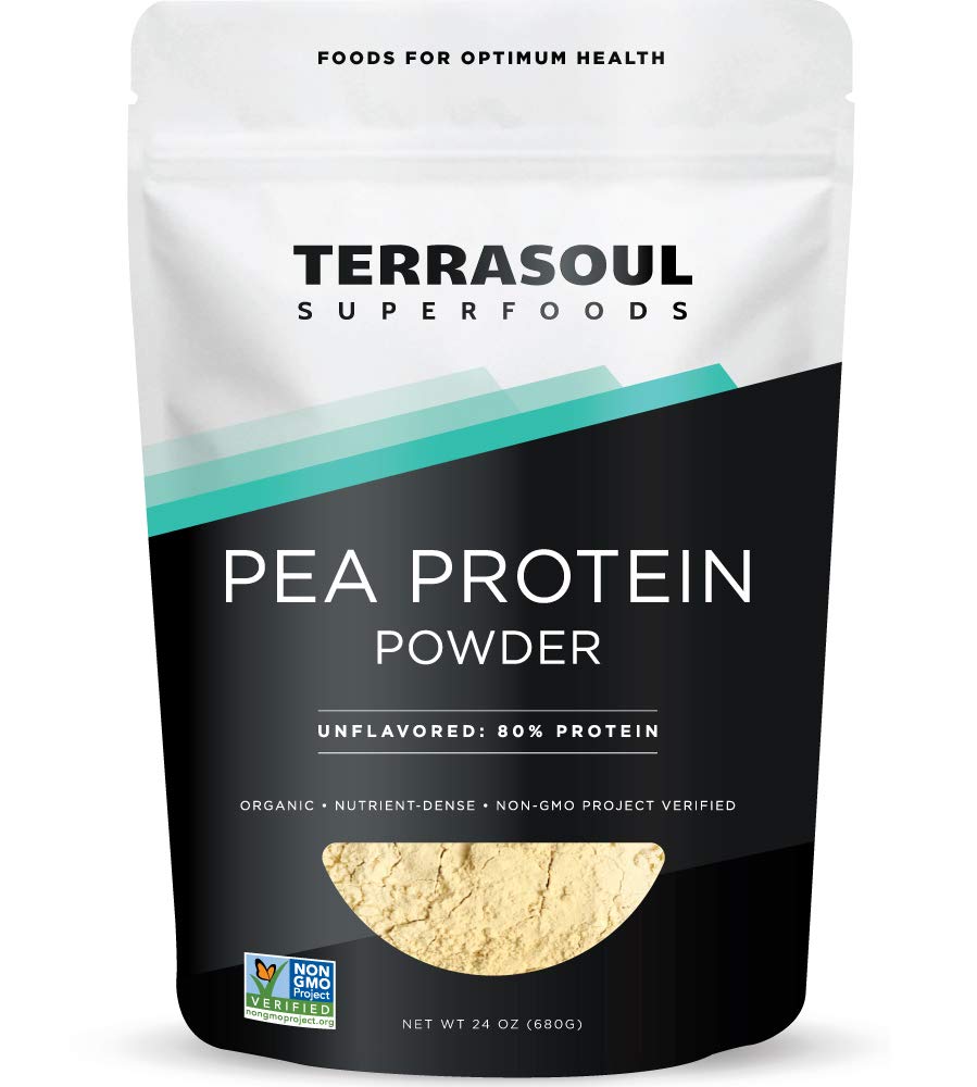 Terrasoul Superfoods Orgaaniline herneproteiin, 1,5 Lbs - Euroopa päritolu | Maitsestamata | Sile tekstuur