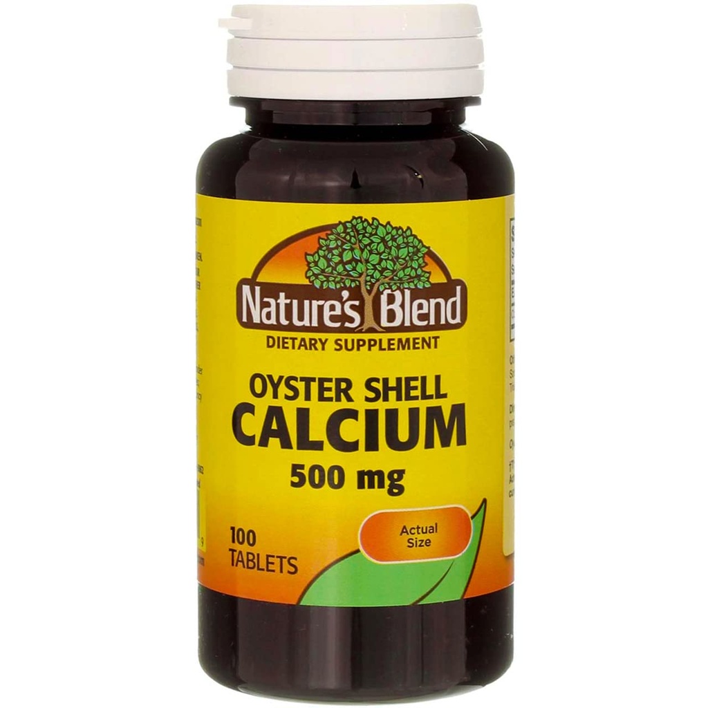 Nature's Blend Oyster Shell Calcium 500 mg tabletid - 100 ct, pakend 2
