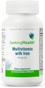 Tervise multivitamiini otsimine rauaga, 45 mg kelaaditud rauda, aktiivsed B-vitamiinid pluss L-5-MTHF, toetab tervislikku immuunsüsteemi ja energiatootmist, taimetoitlased kapslid (120 kapslit) *