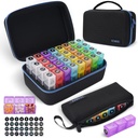 Igakuine Pill Korraldaja 3X päevas kaasaskantava 7-päevase reisimeditsiini korraldades kott, Suur Pill Box 32 Daily koosseisud, 30 päeva Pill Case Meditsiin Korraldaja Vitamiin, täiendus ja ravimid