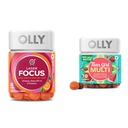 OLLY Laser Focus Gummy 36 Count ja Teen Girl Multi 70 Count Berry Melon