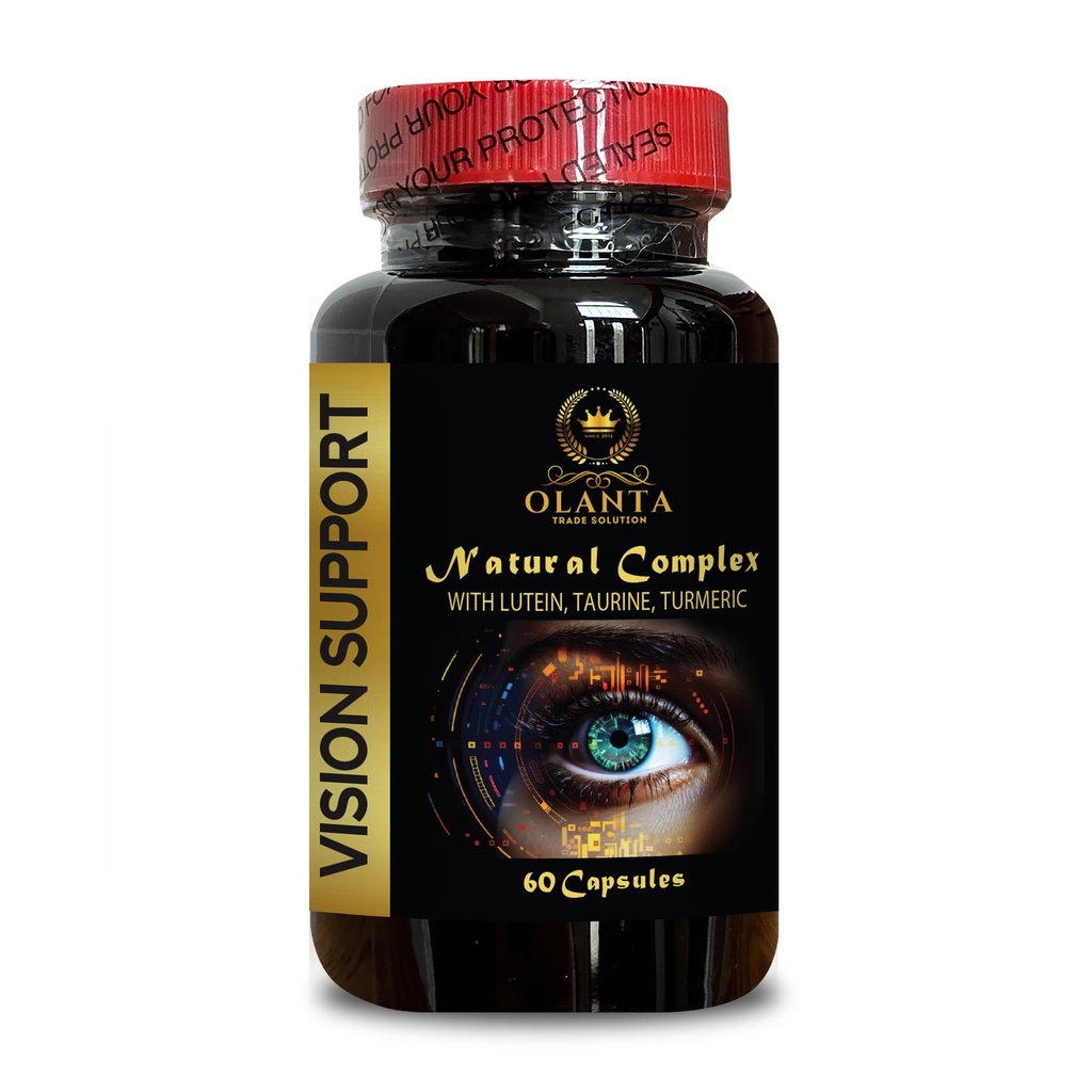 Eye Support Formula with Lutein Zeaxanthin Beta Carotene & Bilberry for Visual Comfort | Lutein & Taurine Vision Support | 1 Bottle 60 Capsules