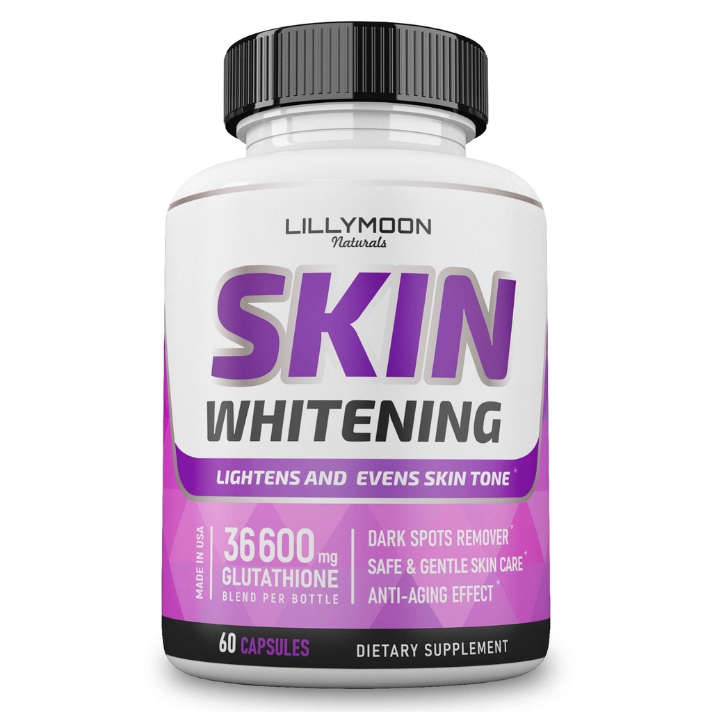LILYMOON Glutatioon Valgendamine Pillid Naha valgendamine pillid - Naha valgendamine valem - Glutatioon Valgendamine Naha pillid C-vitamiini - Naha kergendaja - Dark Spot Remover - Valmistatud USA