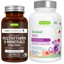 Multivitamiinid ja mineraalid meestele + edasijõudnutele lastele Multivitamiin Gummy Vegan Bundle, metüülitud B-vitamiinidega, A-vitamiiniga, C-vitamiiniga, D3 & E-vitamiiniga, puhta etiketiga, 60 tabletti + 90 Berry Flavor Gummies, autor Igennus