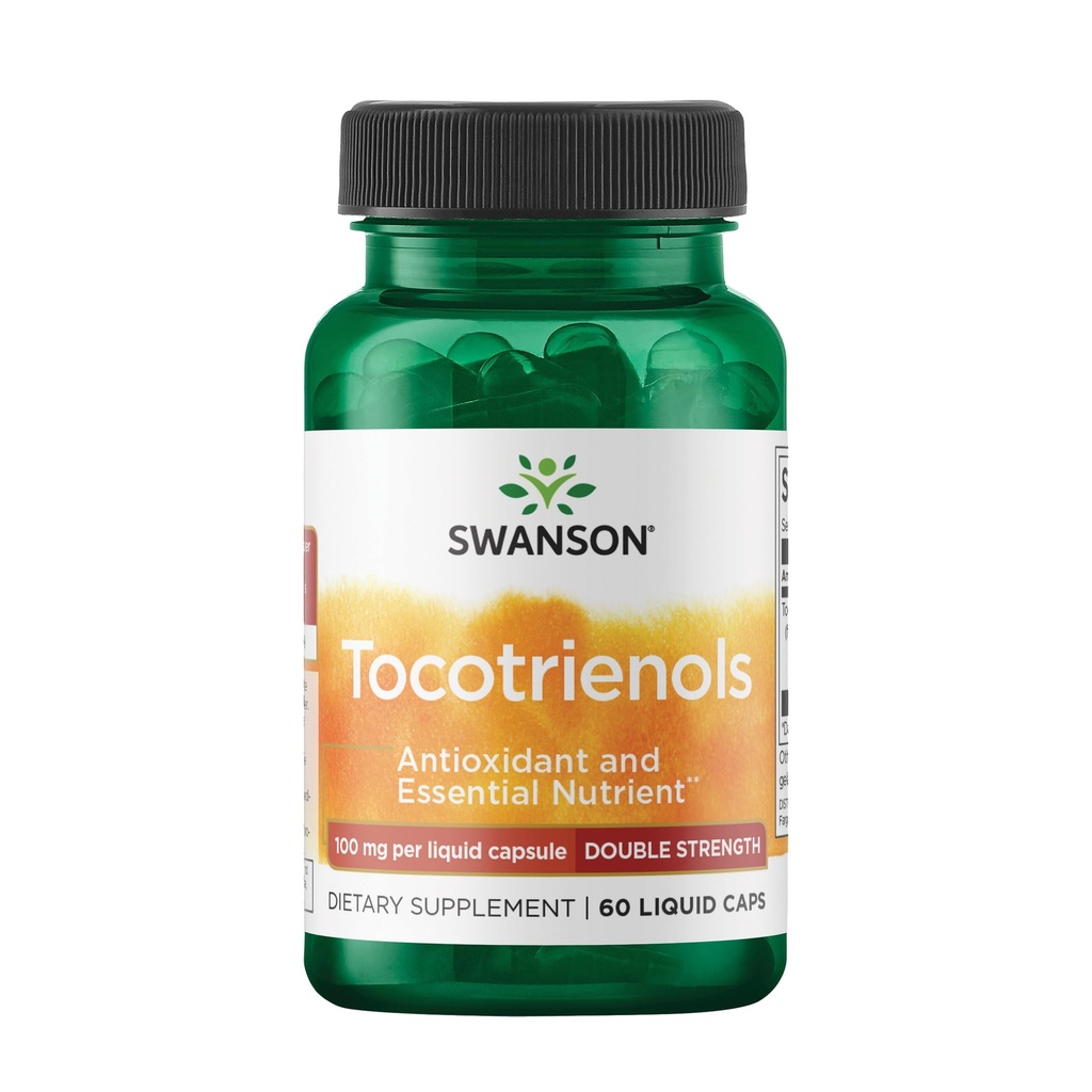 Swanson Double Strength Tokotrienols - Antioksüdant - (60 vedelat kapslit, igaüks 100 mg)