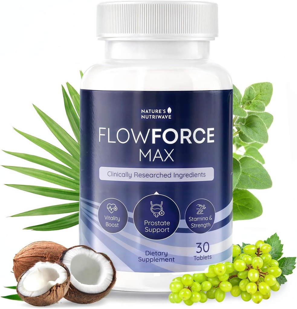 FlowForceMax taimsete tugi täiendada - looduslik taimepõhine valem Saw Palmetto ekstrakt | 30 närimistabletid, 1 kuu tarne, valmistatud USAs
