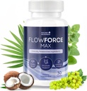 FlowForceMax taimsete tugi täiendada - looduslik taimepõhine valem Saw Palmetto ekstrakt | 30 närimistabletid, 1 kuu tarne, valmistatud USAs