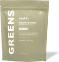 Rookie Wellness Greens + Superfoods - Rohelised supertoidud Pulberjook, mis on valmistatud kogu toidust pärinevatest koostisosadest, sisaldab vitamiine, probiootikume, antioksüdante ja Baobabi kiudu (30 Servings, Crisp Apple)