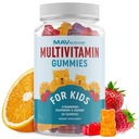 Lapsed Multivitamiin Gummies | Vitamiinid A, B, C, D & Tsink immuunsuse, kasvu ja arengu jaoks | Igapäevased multivitamiinid lastele vanuses 2+ | Mitte-GMO, kolmanda osapoole testitud puuviljalisand | 60 Gummies