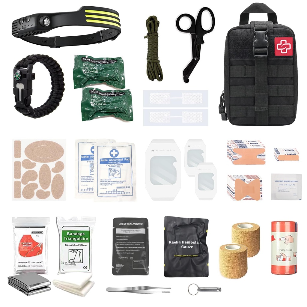 Survival Kit, First Aid Kit IFAK Emergency Kit with Israeli Bandage