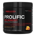 PEScience Prolific Pre Workout Pulber meestele ja naistele, kellel on L-tsitrulliin lämmastikoksiidi võimendaja, energiapulber ja Nootropic for Focus - Preworkout Ilma beeta-alaniin - 40 Scoops, Hapu virsikukomm