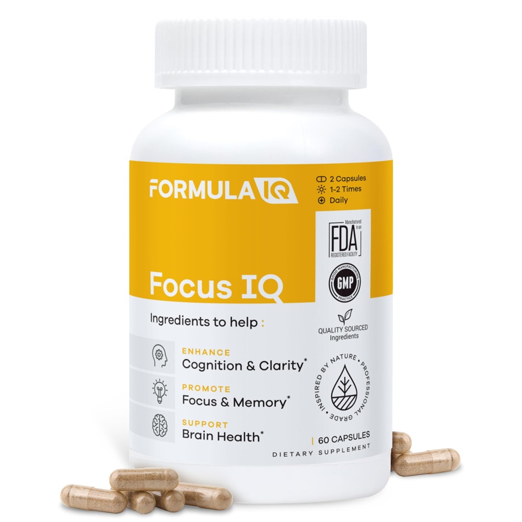 Vormel IQ - fookus IQ - aju täiendused mälule ja fookusele - mälu täiendused - kognitiivne tugi - 60 kapslit