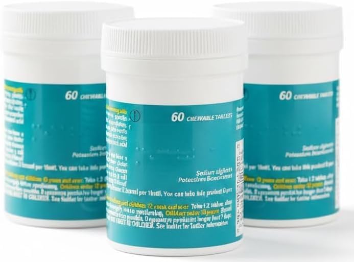 Advance Peppermint Chewable Tablets for Heartburn & Acid Reflux Relief – 60 Count (Pack of 3 => 60 x 3 == 180)