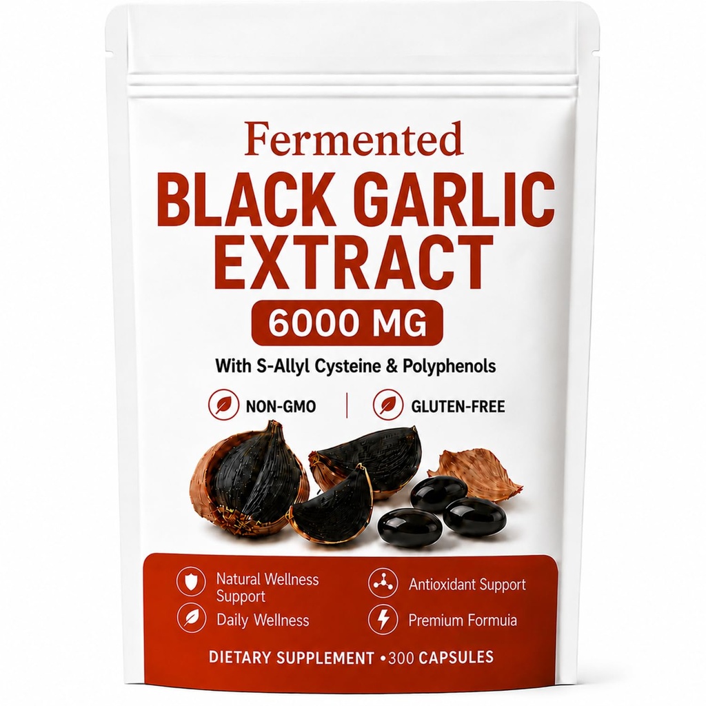 Fermented Black Garlic Extract, S-Allyl Cysteine, 300 Capsules