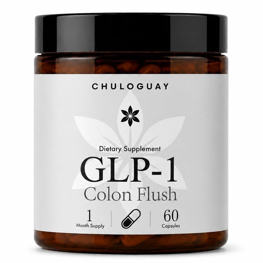 GLP-1 Colon Flush for Digestive Regularity Support, Psyllium, 60 Capsules