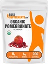 BulkSupplements.com Orgaaniline granaatõunapulber - granaatõunalisand immuunsuse toetamiseks, taimsed toidulisandid - gluteenivaba, 5 g serveerimise kohta, 1 kg (2,2 naela) (pakk 1)