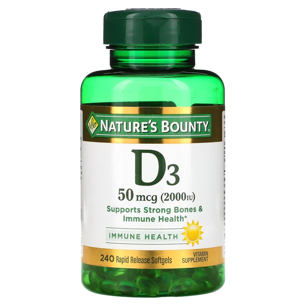 Nature's Bounty D3-2000 RÜ, 240 Softgels (pakk 2)