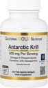 California Gold Nutrition Antarktika krill õli, Ultra-High Omega-3 astaksantiini, Natural Strawberry & Sidrun Maitse, Non GMO, Gluteenivaba, 500 mg, 120 Fish želatiin Softgels, 2 Pack