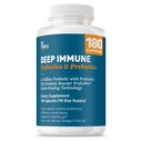 Dr Tobias Deep Immune Probiootikumid Ja Prebiootikumid, Kahetoimeline Seedimine Ja Immuunsüsteemi Tugi PreforPro Prebiootikumidega Ja Viivitatud Vabastamise Spore Probiootikumid Naistele Ja Meestele, 180 Kapslit, 90 Servingut
