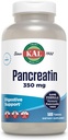 KAL pankreatin 350mg, seedetrakti ensüümid naistele ja meestele, kõhunäärme ensüümid seedetrakti tervise toetamiseks, gluteenivaba, mitte-GMO, kiire lagunemine, 60-päevane garantii, 500 serveerimist, 500 tabletti