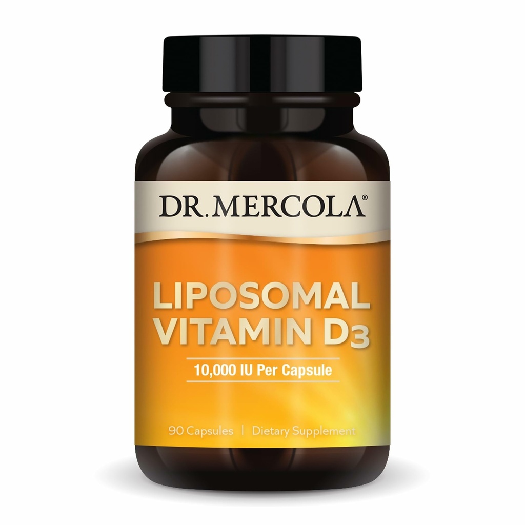 Dr Mercola Liposomaalne D3-vitamiin - toetab südame, luude ja immuunsüsteemi tervist - 10 000 RÜ ühe serveerimise kohta - mitte-GMO, sojavaba ja gluteenivaba - 90 kapslit (90 serveerimist)