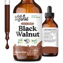 Wild & Organic Black Walnut Tinktuur - Detox Cleanse w / Black Walnut Hull Extract - Taimne täiendus soolestiku puhastamiseks Detox ja seedetrakti heaolu - Vegan, suhkur ja alkoholivaba - 4 fl oz