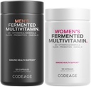 Igapäevane multivitamiinipakett: naiste ja meeste multivitamiinid, B-vitamiinid, probiootikumid, toidupõhised segud, 120 kapslit pudeli kohta
