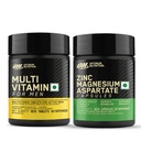 OPTIMUM NUTRITION (ON) Multivitamin for MEN,60 Tablets, 26 Vitamins & Minerals and (ZMA) Zinc Magnesium Aspartate - 60 Capsules, 1 count