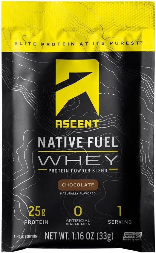 Ascent Native Fuel Whey Valgupulber - šokolaad - 15 ühekordset serveerimispaketti