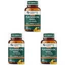 Carbamide Forte Flaxseed Oil Capsules – 1000mg Cold Pressed | Omega 3 Vegetarian Capsules | Flax Seed Oil with Omega 3, 6 & 9 | No Fishy Burps | Supports Heart Health, Joints & Digestion - 60 Capsules