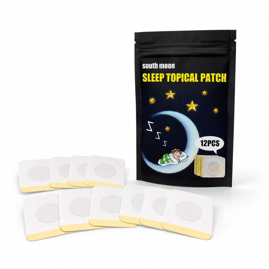 Sleep Topical Patch for Adults (12 Patches) – Overnight Sleep Support Patch, Easy-to-Apply Behind Ear, Skin-Friendly Adhesive, Travel Friendly, Nighttime Wellness for Men & Women