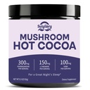 Suiyilary 10 Mushroom Hot Cocoa for Sleep, Sugar Free Keto Cocoa Powder, Nighttime Drink,100mg Magnesium Glycinate, 100mg GABA, 150mg L-Theanine, Help Fall Asleep and Stay Asleep, By Savoy Impex 15 Servings 150mg