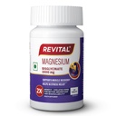Revital Magnesium Bisglycinate|Chelated |100% RDA | 440mg Elemental Magnesium |Upto 8X Higher Bioavailability |Better Absorption| Scientifically crafted for both men & women | |Muscle Recovery & Stress Relief | Restful Sleep Support | 60 Tablets