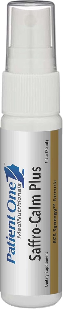Patsient Üks Saffro-Calm Plus | Suukaudne pihustuspreparaat positiivse meeleolu ja tervisliku stressireaktsiooni toetamiseks * | Safrani ja Echinacea | 1 fl oz