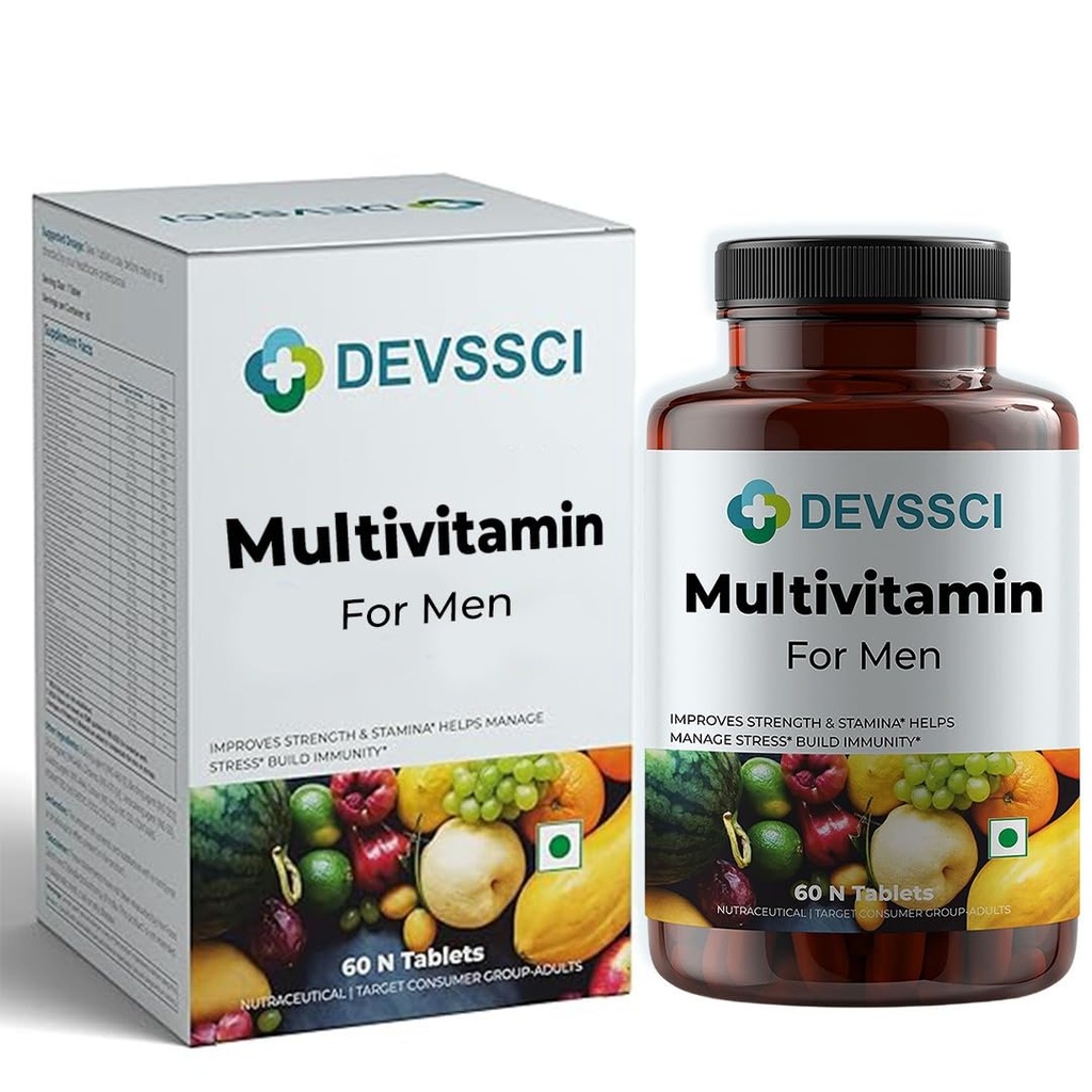 Multivitamin Tablets with Grape Seed Extract – 60 Veg Tablets | With Biotin, Vitamin C, D3, Zinc & Essential Nutrients