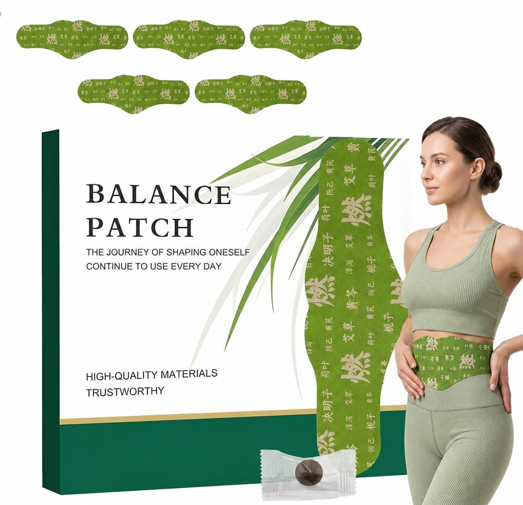 Belly Button Patch, 5 Pieces Self-Adhesive Herbal Body Patches with Compact Individually Packed Design for Everyday Personal Care, Home Use and Travel