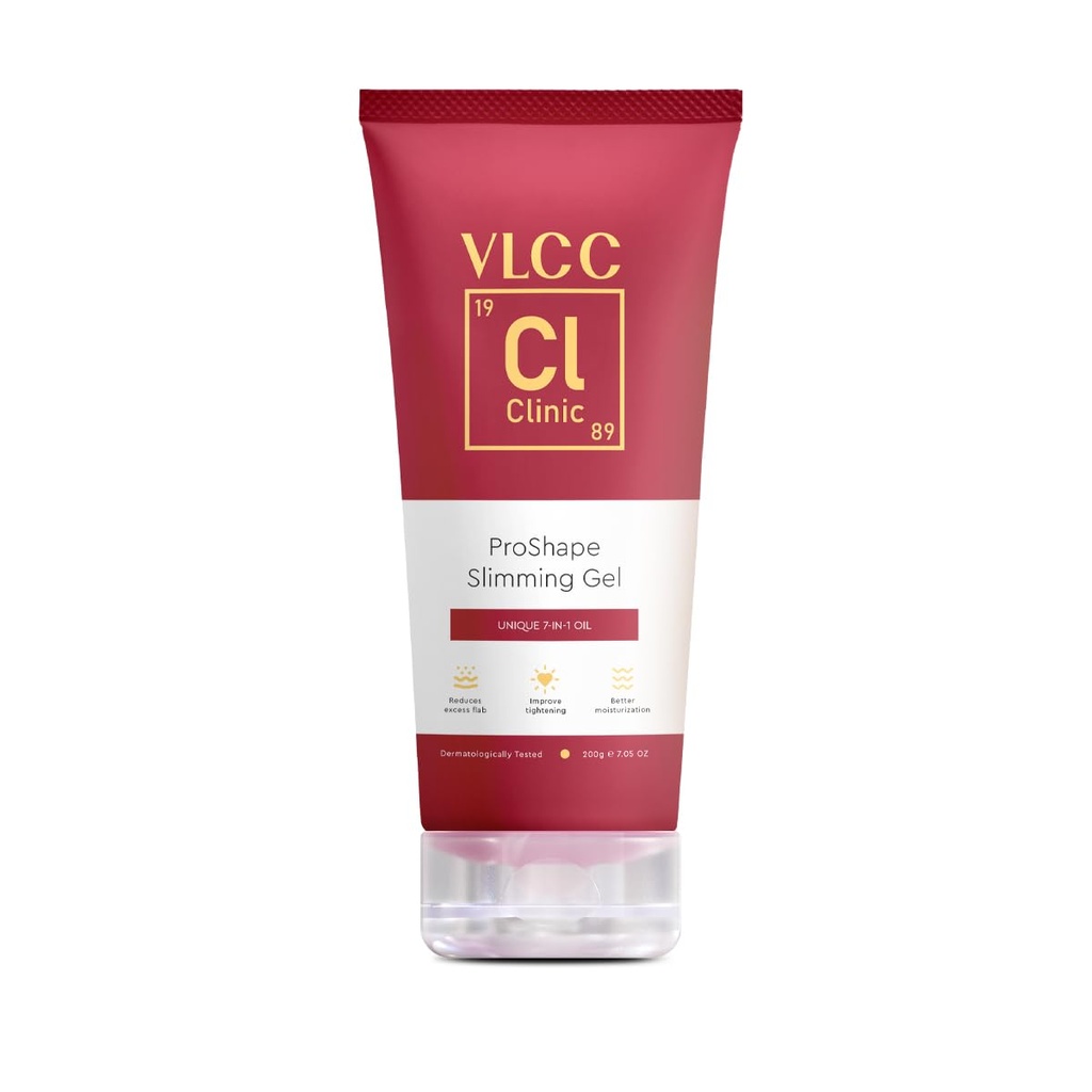 VLCC Clinic ProShape Slimming Gel - 200g | Dermatologically Tested Slimming Gel | Firming | Tightening | Helps Reduce Cellulite, Increase Skin Elasticity and Firmness