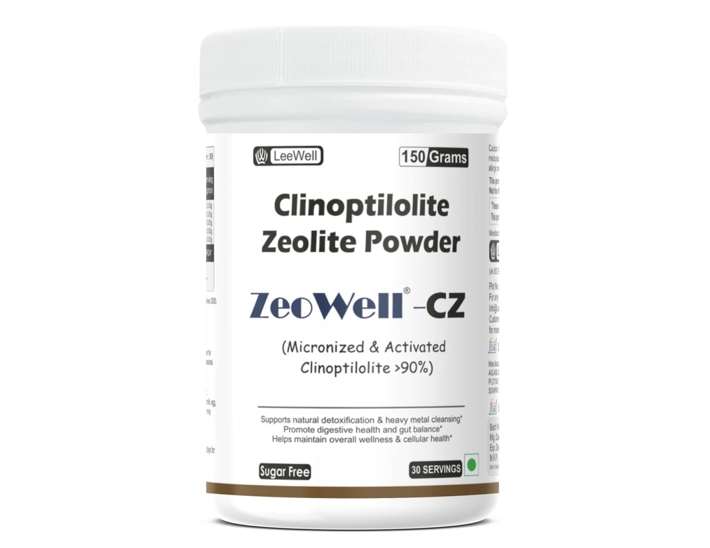 CZ Micronized Clinoptilolite Zeolite Powder | Zeolite Mineral Supplement | Natural Zeolite Powder for Gut Health & Digestive Wellness - 150 g Sugar Free