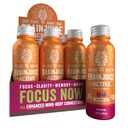BrainJuice Active Focus & Energy Drink Shots, toetab vastupidavust, taastumist ja selgust, mitte-GMO, gluteenivaba, nootroopika, alfa GPC, B vitamiinid ja orgaaniline roheline tee, granaatõuna Acai, 2,5 fl oz, 12 Pack