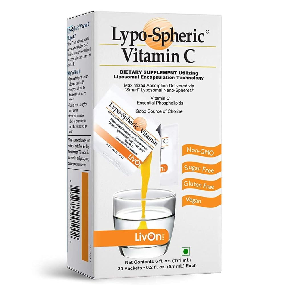 Lypo-Spheric Vitamin C Supplements | Liposomal Encapsulation Technology - 30 Packets